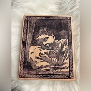 Magenta XL Rubber Stamp Wood Mounted Sleeping Child Boy ~ Oversized ~ Vi…